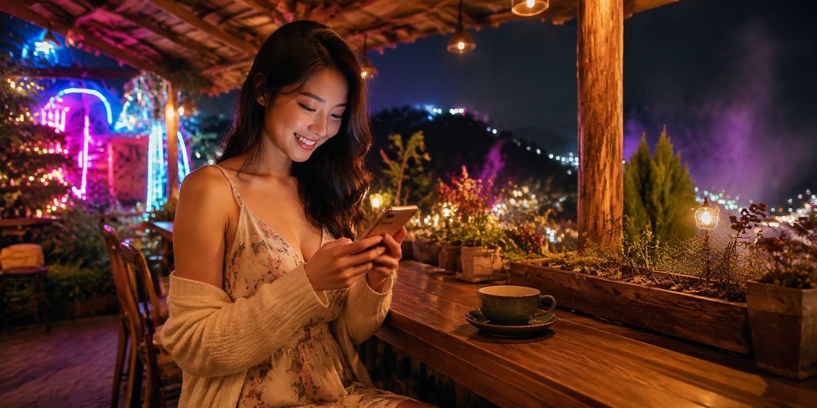 Người dùng tại Đà Lạt thư thái nhâm nhi cà phê bên cạnh trò chơi xổ số trực tuyến